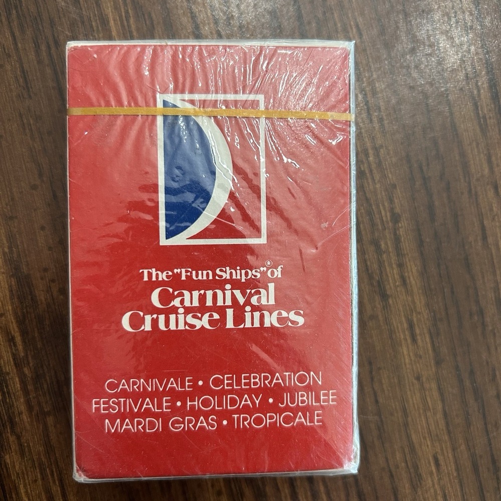 Vintage Carnival Cruise Lines Fun Ships Playing Cards Sealed 1980s Collectible‎